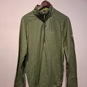 Eddie Bauer Men's Olive Green Quarter-Zip Lightweight Longsleeve